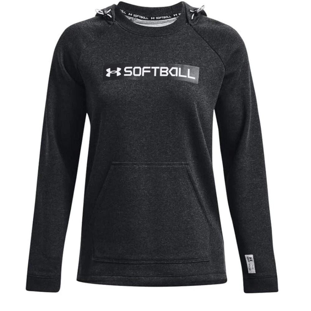 Under Armour Womens Softball Graphic Hoodie Loose‎ Fit Charcoal XL